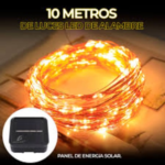 Luces navideñas de 10m c/ panel solar Am