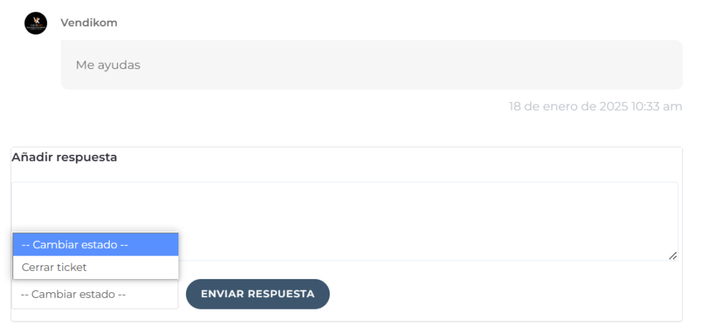 cerrar ticket