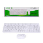 KIT TECLADO+MOUSE INALAMBRICO BLANCO HALION