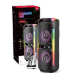 PARLANTE 8 PULGADAS KARAOKE BOX CON LUZ RGB