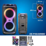 PARLANTE DEXBO WOOFER 8”X2 CON LUCES