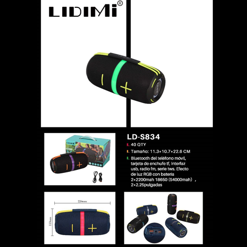 PARLANTE LIDIMI CON LUCES RGB