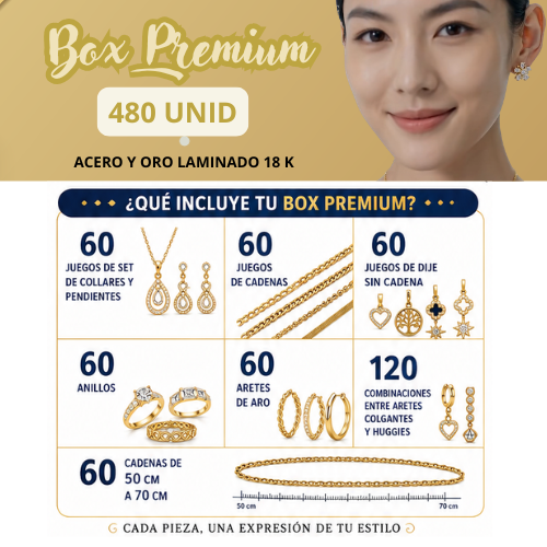 Box Premium 480 unid de joyería exclusiva
