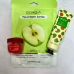 Kit de cuidado, mascarilla facial, hidratación labial y crema de mano