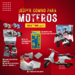 Pack Motorizado con soporte para celular, set de herramientas multiusos, alarma a control remoto y parlante Bluetooth con FM + control mas un cobertor de moto