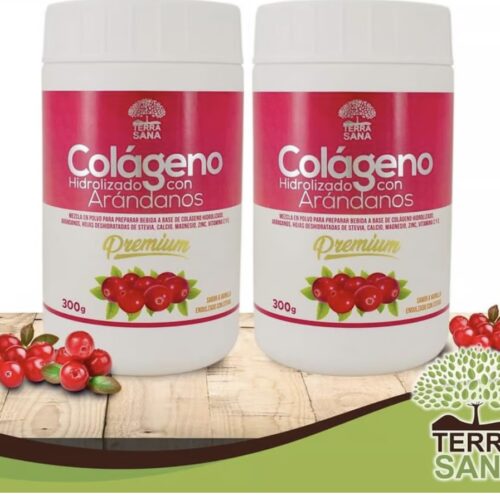 Colágeno Hidrolizado con Arándano + Vitamina E Magnesio, Calcio en Polvo