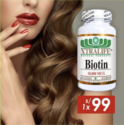 Biotina 10,000 mcg en Cápsulas