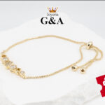 Pulsera Flores y Circulos Zirconia Oro Lam