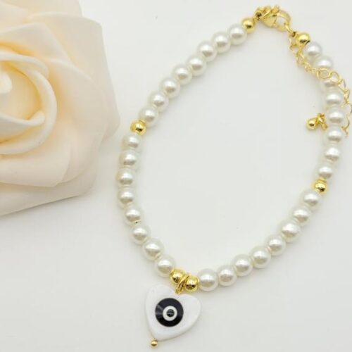Colección Pulsera corazón ojos turco 6 und