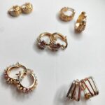 Set 5 aretes para cualquier ocasion en oro laminado 18 k 3 colores