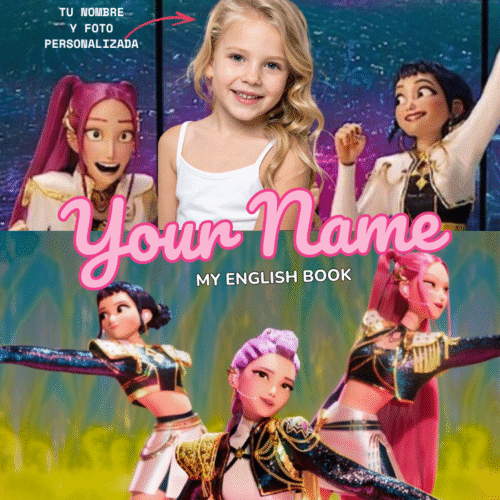 English E-Book - Coloring and activity book ¡Inglés Fácil y Divertido! Mi Cuaderno de Actividades con Sopa de Letras y Colores Portada personalizada (Digital)