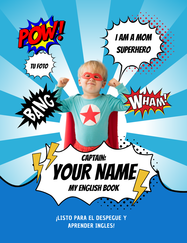 English E-Book - Coloring and activity book ¡Inglés Fácil y Divertido! Mi Cuaderno de Actividades con Sopa de Letras y Colores Portada personalizada (Digital) - Image 3