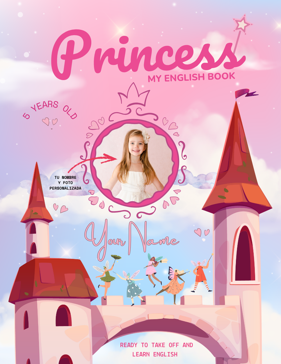 English E-Book - Coloring and activity book ¡Inglés Fácil y Divertido! Mi Cuaderno de Actividades con Sopa de Letras y Colores Portada personalizada (Digital) - Image 4