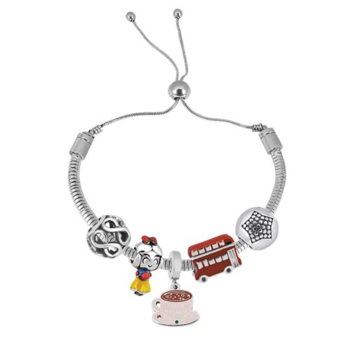 Pulsera Relic Charms dijes variados coffe