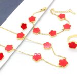 Set de Joyeria Seoul Glow acero dorado