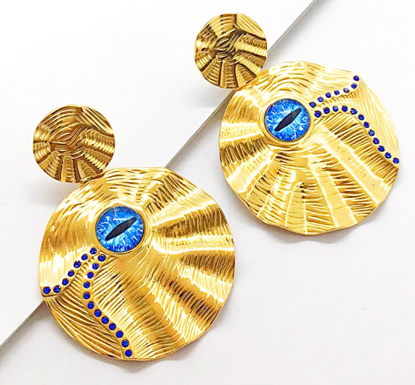 Aretes Prisma ojo en varios colores