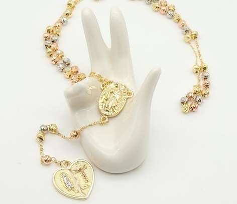 Collar religioso rosario resplandor