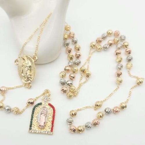 Collar religioso rosario estrella guia