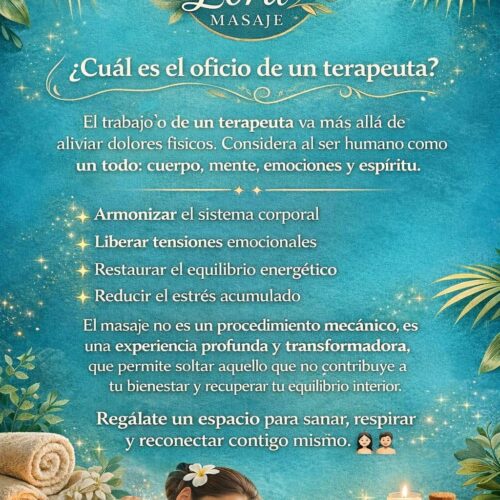 8 semanas de masaje terapéutico y reductivo