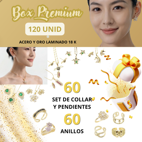 Box Premium 120 unid de joyería exclusiva