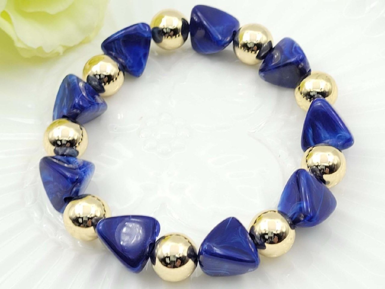 Set de Collar y pulsera azul infinito